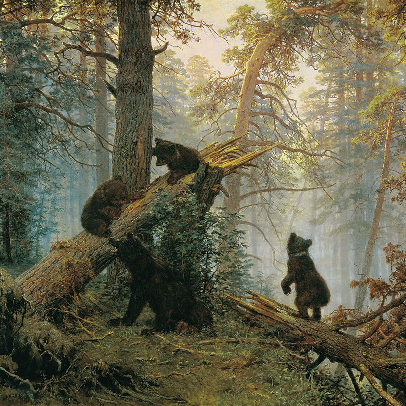 Кто помогал Шишкину рисовать медведей на картине «Утро в сосновом лесу»?