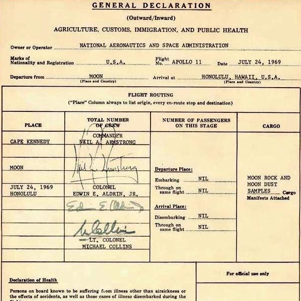 Какое необычное место отправления было указано в бланке таможенного осмотра 1969 года?