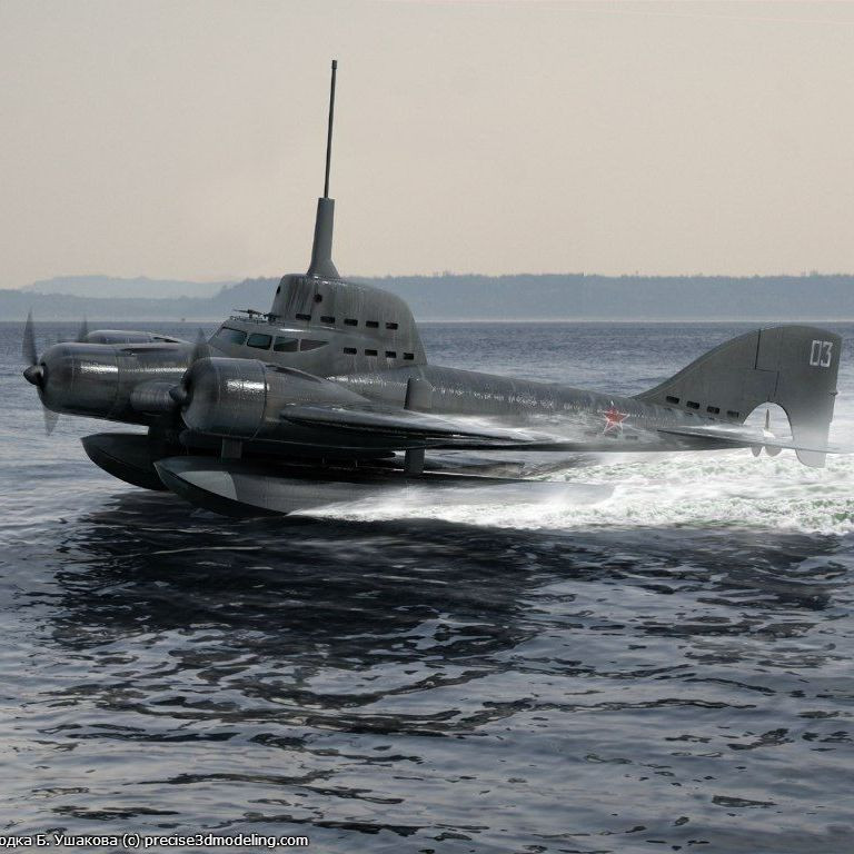 Кто и когда разрабатывал и строил летающую подводную лодку?