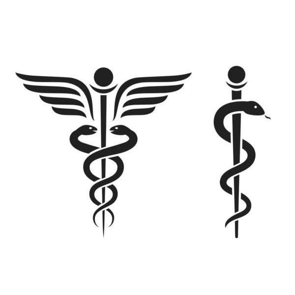 Сколько змей должны обвивать посох, который является символом медицины?