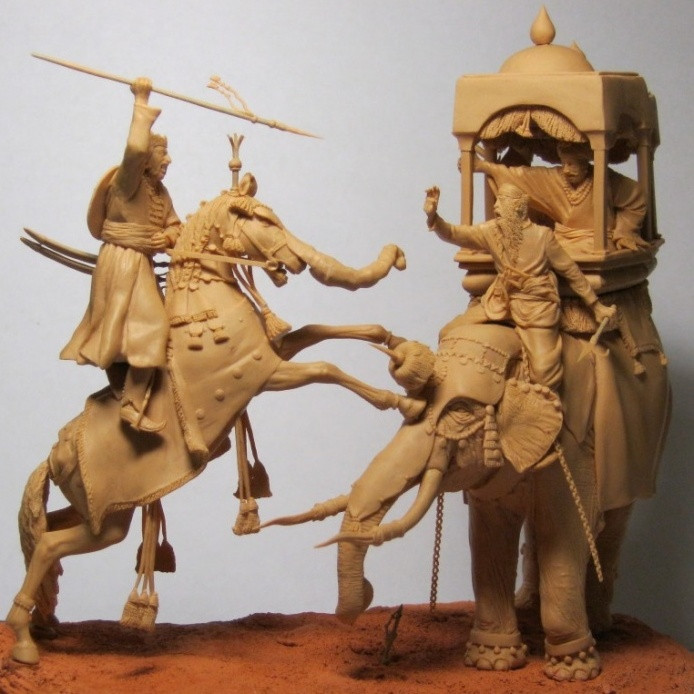 Зачем некоторым индийским коням в Средние века привязывали хоботы?