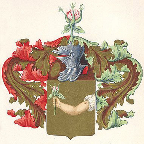 У какого дворянина на гербе была изображена рука с оспиной?