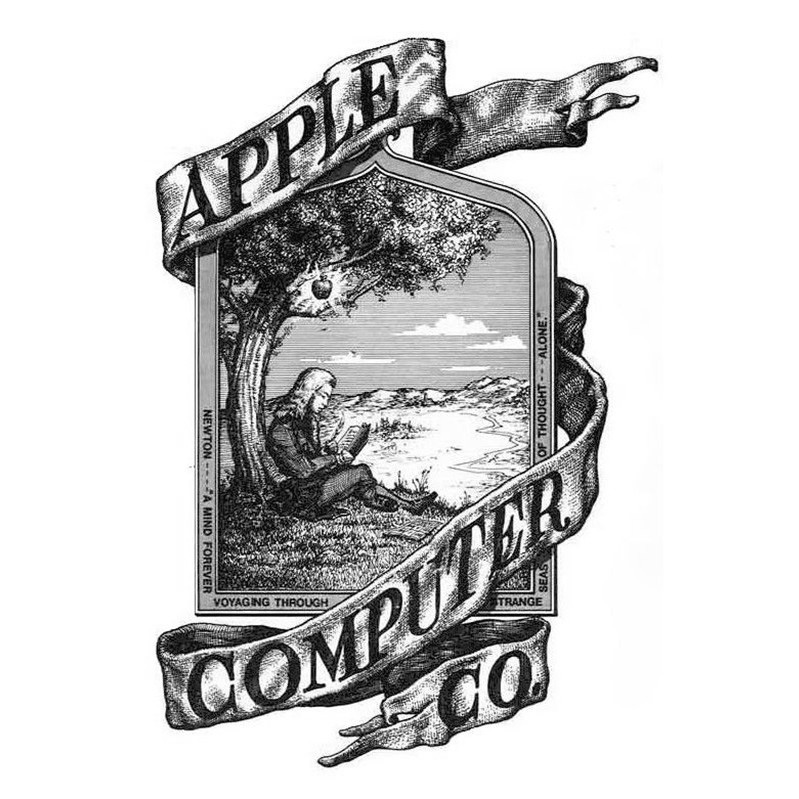 Кто был изображён на первом логотипе компании Apple?