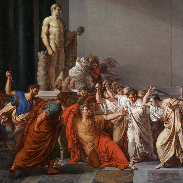 Что сказал Бруту Цезарь в момент своего убийства?