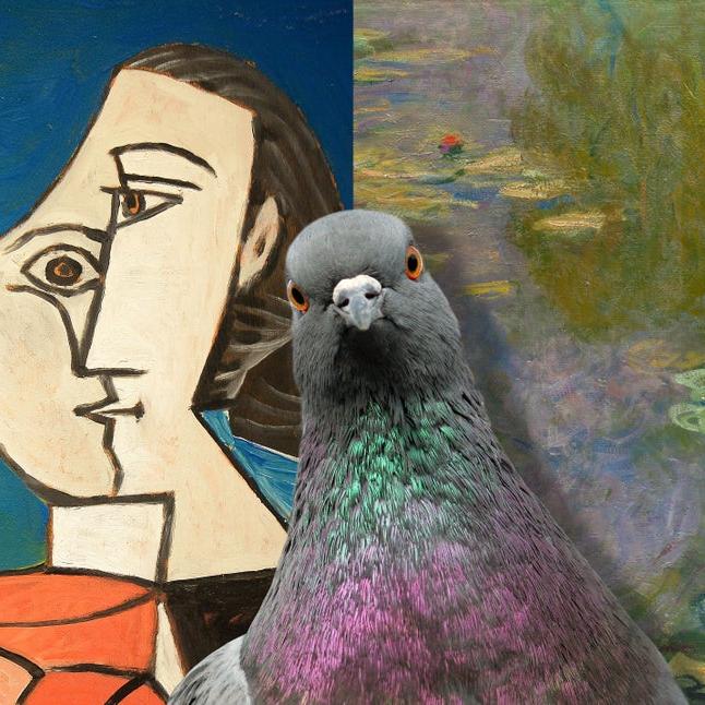 Какие птицы способны различать картины по стилю живописи?