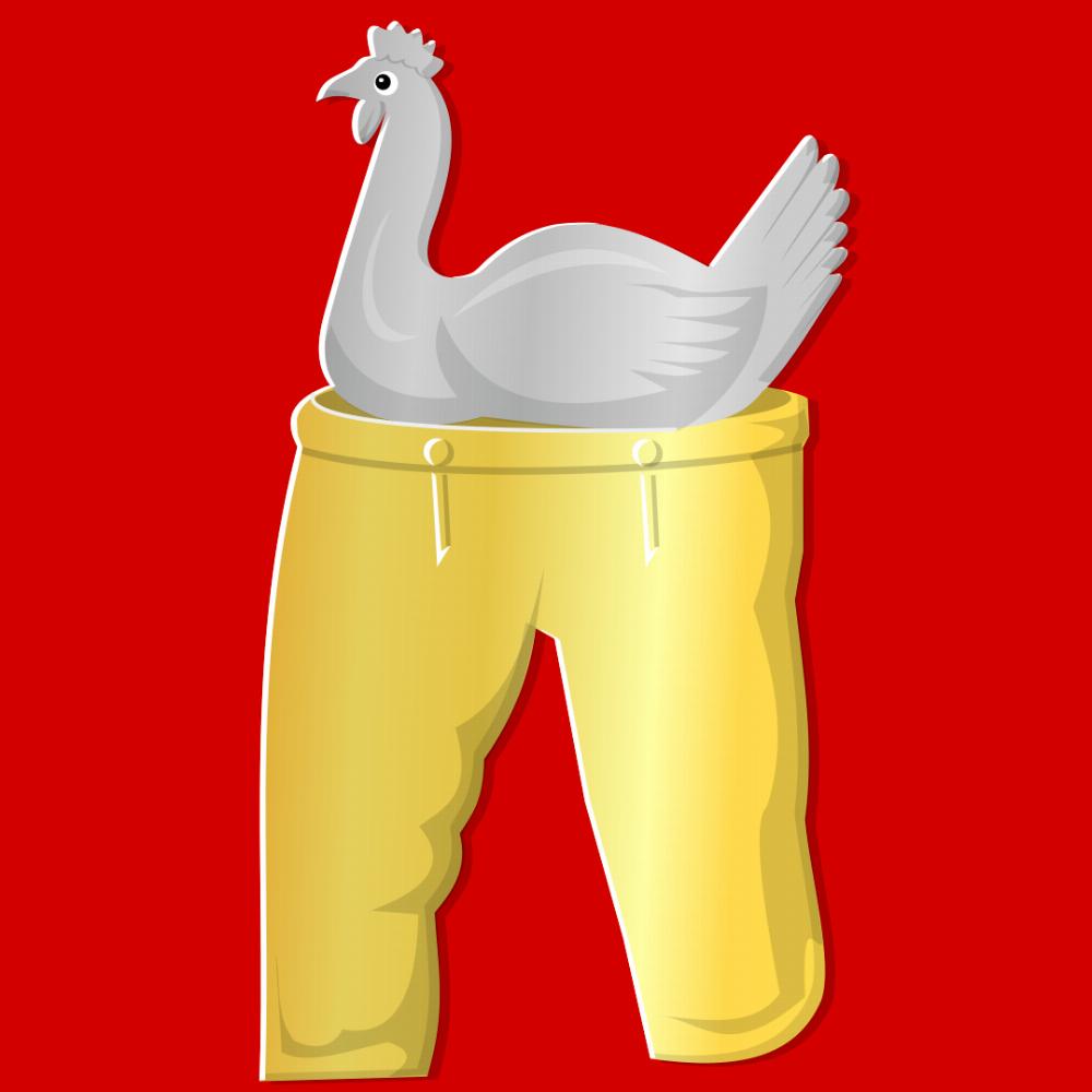 Какая ошибка привела к появлению на гербе нидерландской деревни курицы в штанах?