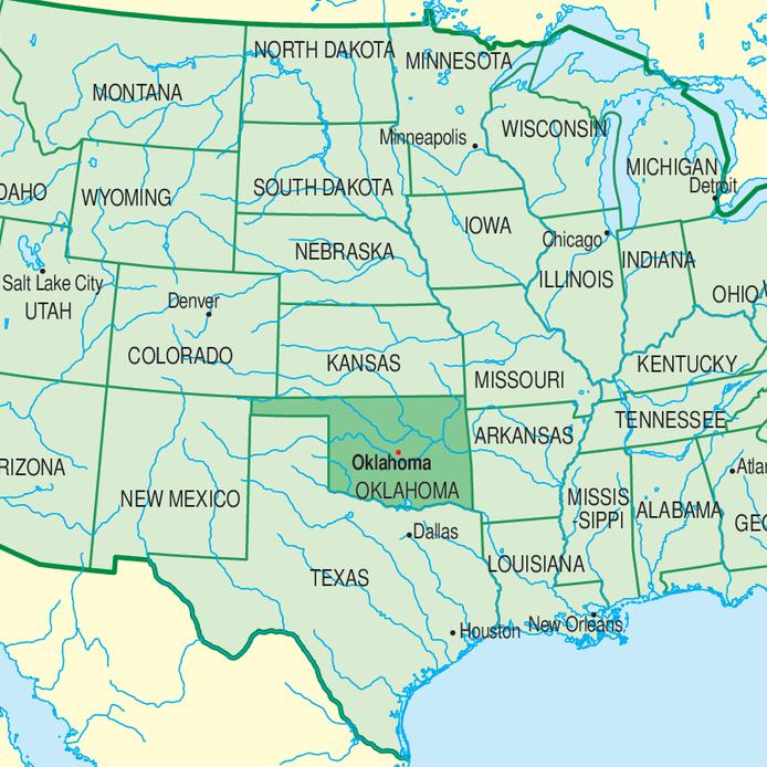 Почему территория Оклахомы по форме напоминает кастрюлю?