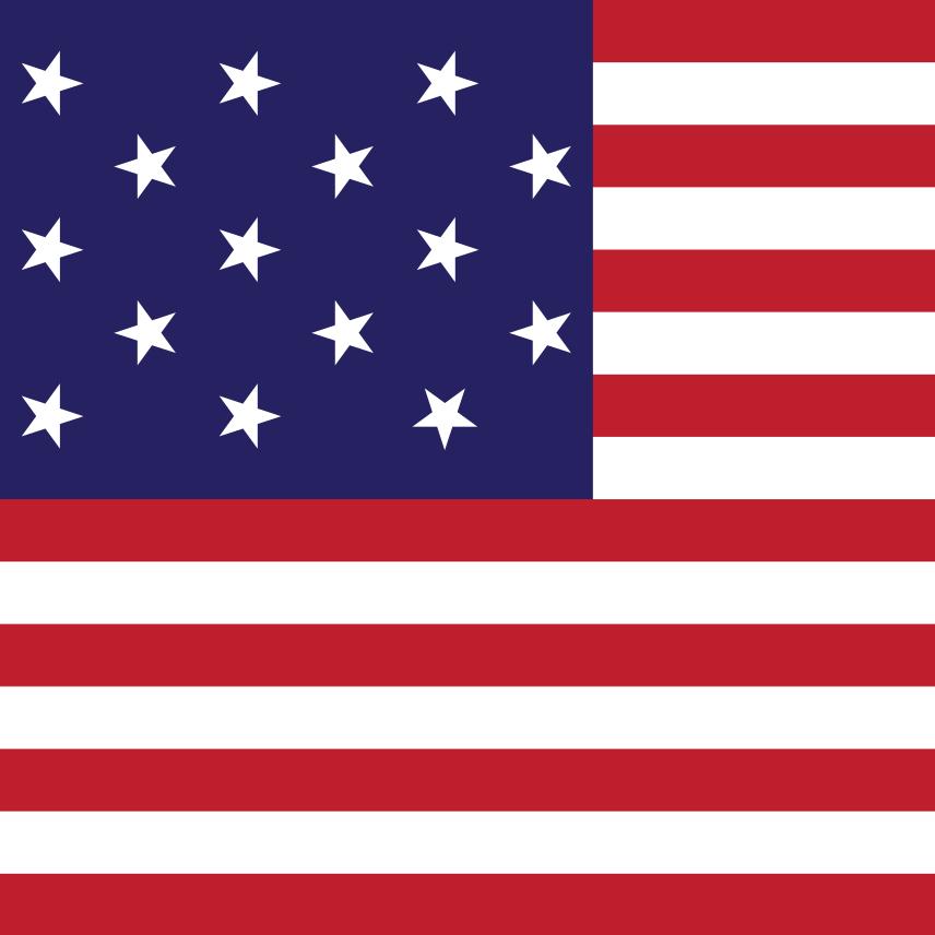 Каково было наибольшее число полос на флаге США?