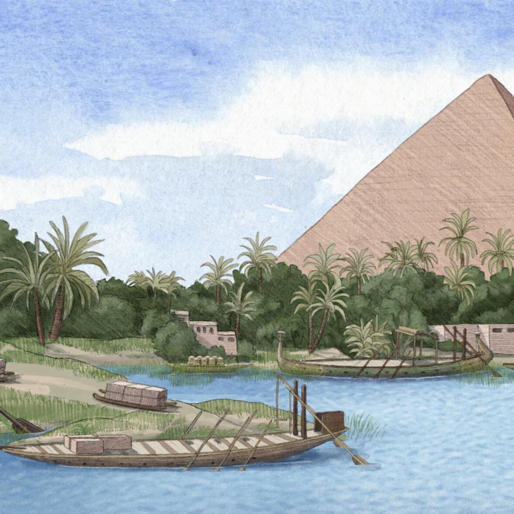 Каким образом доставляли блоки из каменоломен к строительной площадке Пирамид Гизы?