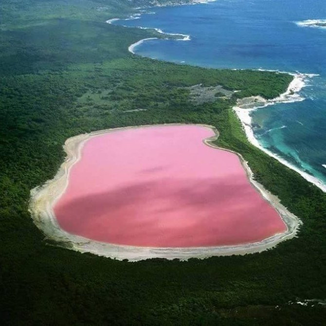 Где можно искупаться в озёрах с розовой водой?