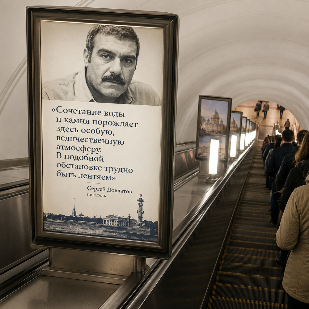 Каким образом цитату Довлатова обрезали для социальной рекламы в Санкт-Петербурге?